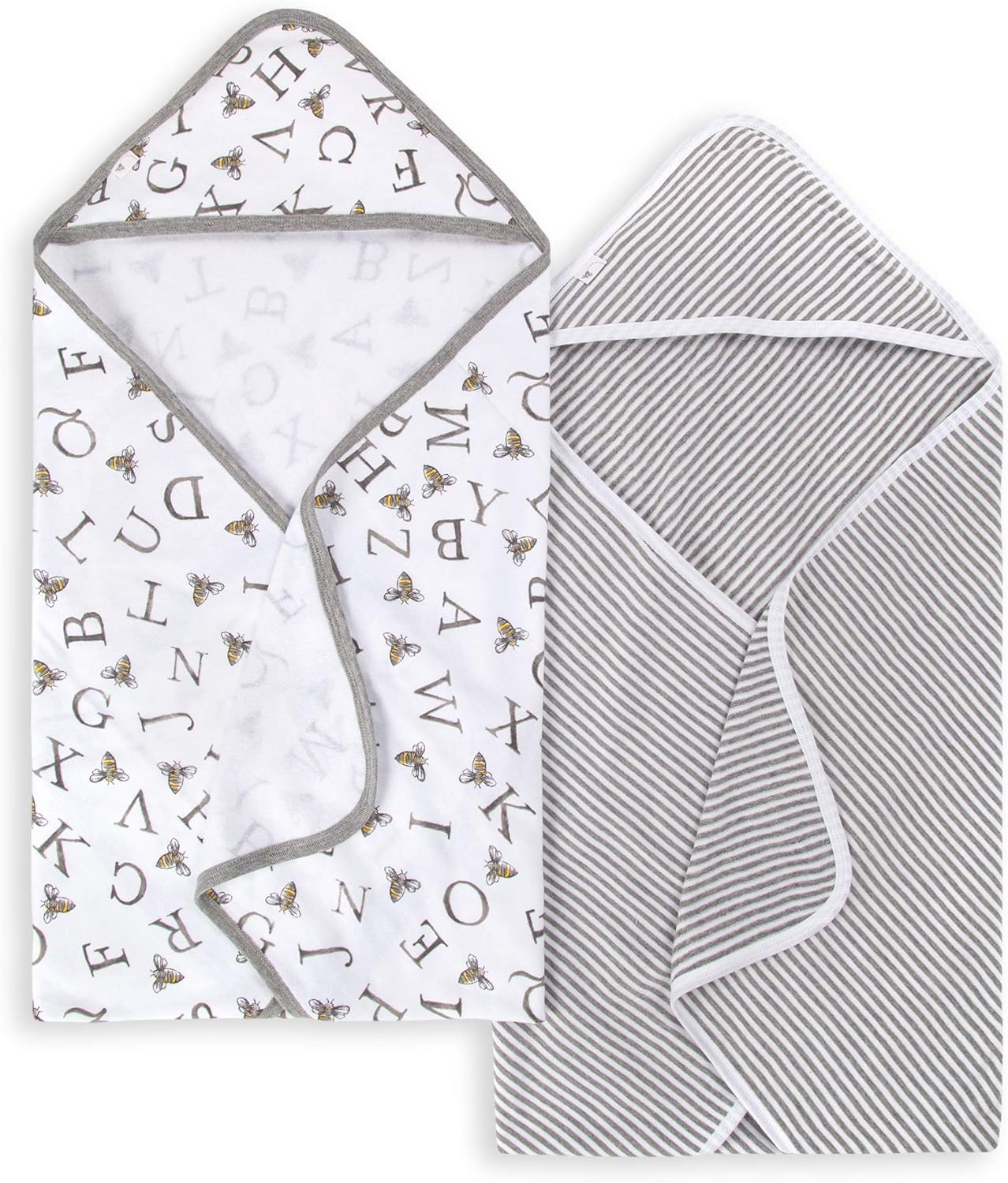 Burt's Bees Baby - Hooded Towels， Absorbent Knit Terry， Super Soft Single Ply， 100% Organic Cotton (Little Ducks， 2-Pack)，2 Count(Pack of 1) - Image 1